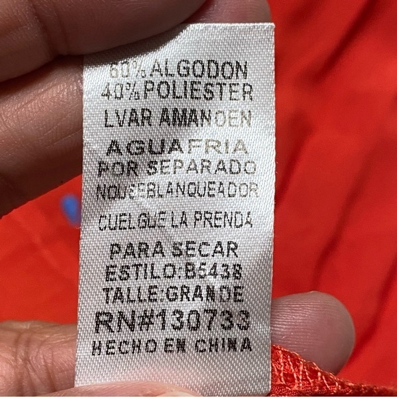 Umgee Embroidered Sleeveless Mini Dress Red Orange Size Large - Picture 14 of 14